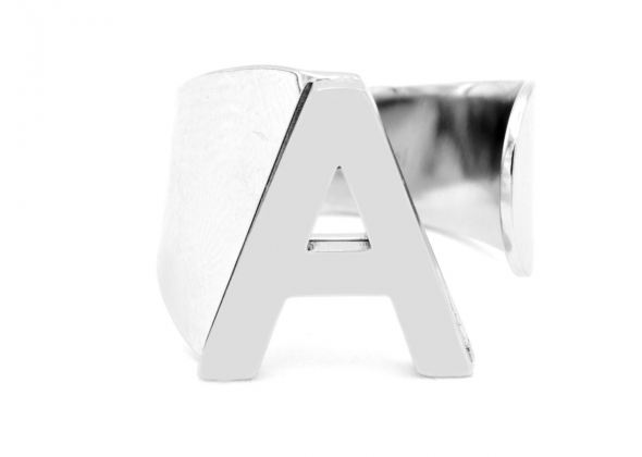ANELLO LETTERA A REGOLABILE IN ACCIAIO POLO CORTINA STYLE CF 2 PZ